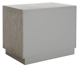 Safavieh STEVE 2-Drawer Wood Nightstand - Elegant Storage Solution with Timeless Design for Any Bedroom Decor Light Grey SFV7700C