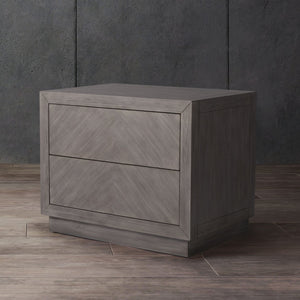 Safavieh STEVE 2-Drawer Wood Nightstand - Elegant Storage Solution with Timeless Design for Any Bedroom Decor Light Grey SFV7700C