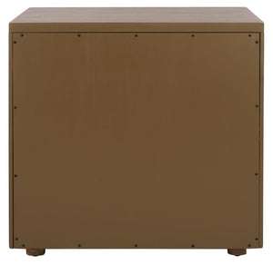 Safavieh ROSEY 3-Drawer Wood Nightstand - Stylish Storage Solution for Modern and Traditional Bedrooms Brown SFV7701A