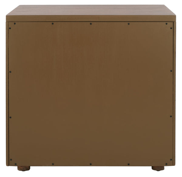 Safavieh ROSEY 3-Drawer Wood Nightstand - Stylish Storage Solution for Modern and Traditional Bedrooms Brown SFV7701A