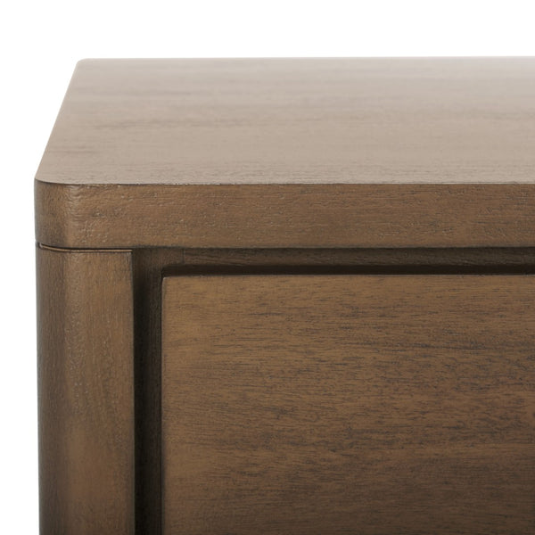 Safavieh ROSEY 3-Drawer Wood Nightstand - Stylish Storage Solution for Modern and Traditional Bedrooms Brown SFV7701A