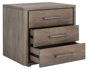 Safavieh ROSEY 3-Drawer Wood Nightstand - Stylish Storage Solution for Modern and Traditional Bedrooms Light Brown SFV7701B