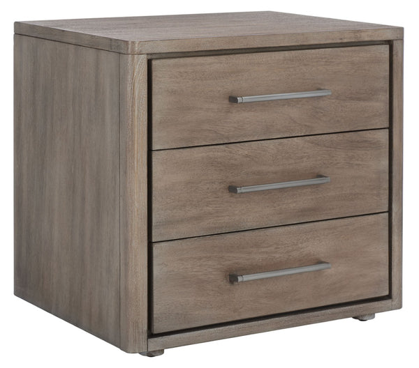 Safavieh ROSEY 3-Drawer Wood Nightstand - Stylish Storage Solution for Modern and Traditional Bedrooms Light Brown SFV7701B