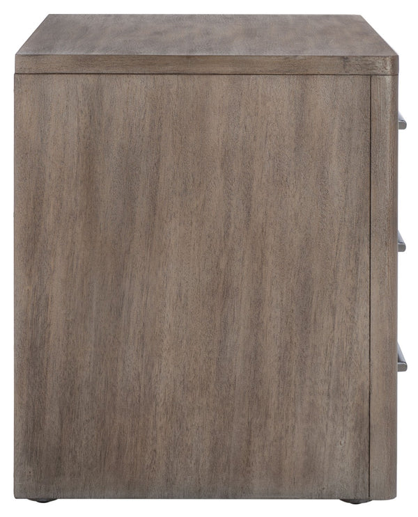Safavieh ROSEY 3-Drawer Wood Nightstand - Stylish Storage Solution for Modern and Traditional Bedrooms Light Brown SFV7701B