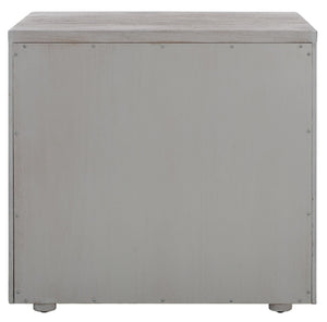 Safavieh ROSEY 3-Drawer Wood Nightstand - Stylish Storage Solution for Modern and Traditional Bedrooms Light Grey SFV7701C