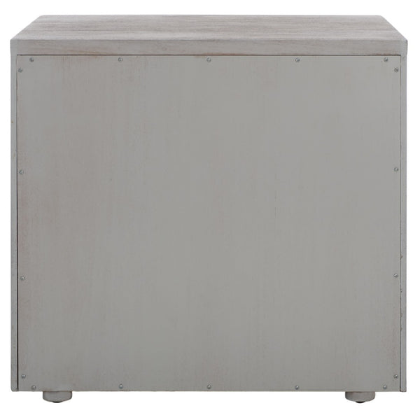 Safavieh ROSEY 3-Drawer Wood Nightstand - Stylish Storage Solution for Modern and Traditional Bedrooms Light Grey SFV7701C