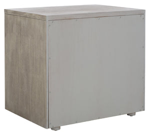 Safavieh ROSEY 3-Drawer Wood Nightstand - Stylish Storage Solution for Modern and Traditional Bedrooms Light Grey SFV7701C