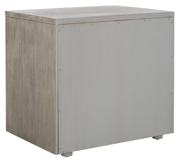 Safavieh ROSEY 3-Drawer Wood Nightstand - Stylish Storage Solution for Modern and Traditional Bedrooms Light Grey SFV7701C