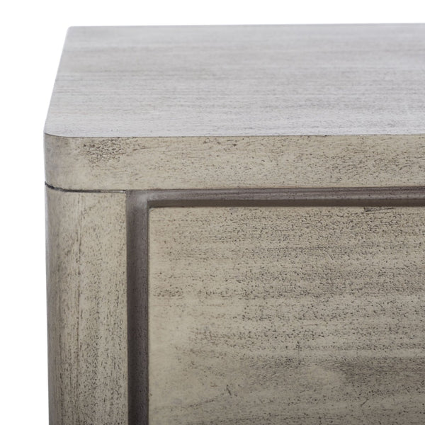 Safavieh ROSEY 3-Drawer Wood Nightstand - Stylish Storage Solution for Modern and Traditional Bedrooms Light Grey SFV7701C