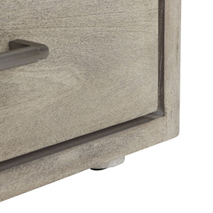 Safavieh ROSEY 3-Drawer Wood Nightstand - Stylish Storage Solution for Modern and Traditional Bedrooms Light Grey SFV7701C