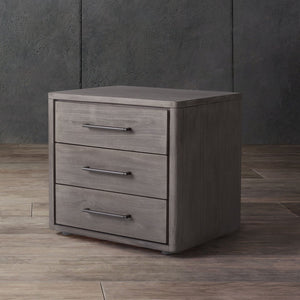 Safavieh ROSEY 3-Drawer Wood Nightstand - Stylish Storage Solution for Modern and Traditional Bedrooms Light Grey SFV7701C