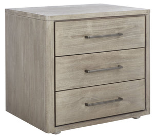 Safavieh ROSEY 3-Drawer Wood Nightstand - Stylish Storage Solution for Modern and Traditional Bedrooms Light Grey SFV7701C