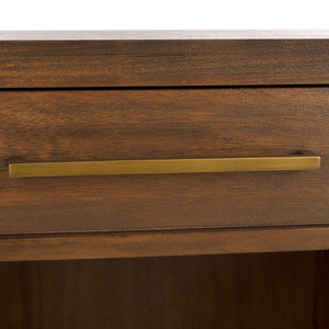 Safavieh ARIELLA Wood Nightstand with 1 Drawer - Contemporary Design for Stylish Bedroom Storage & Decor Brown SFV7702A