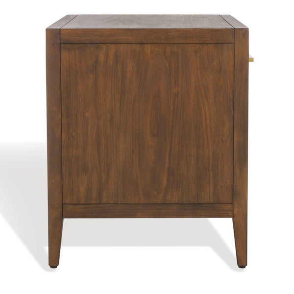 Safavieh ARIELLA Wood Nightstand with 1 Drawer - Contemporary Design for Stylish Bedroom Storage & Decor Brown SFV7702A