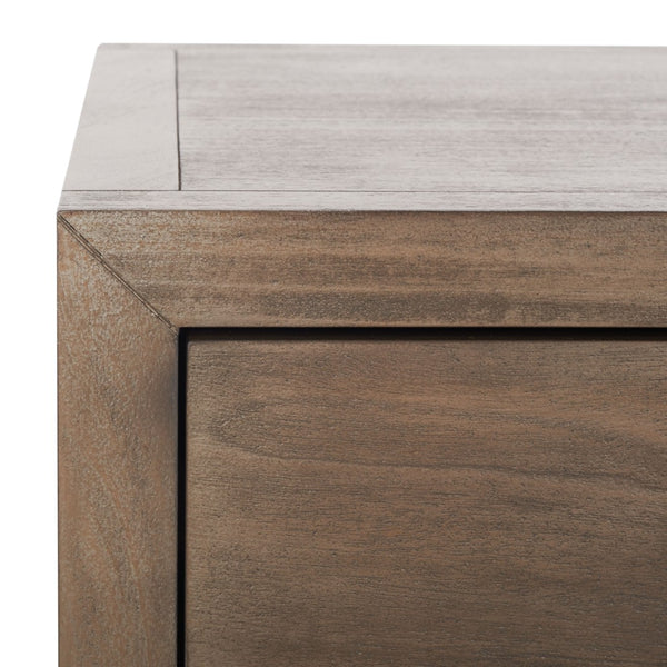 Safavieh ARIELLA Wood Nightstand with 1 Drawer - Contemporary Design for Stylish Bedroom Storage & Decor Light Brown SFV7702B