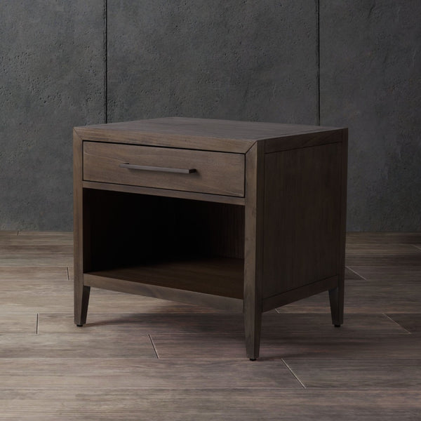 Safavieh ARIELLA Wood Nightstand with 1 Drawer - Contemporary Design for Stylish Bedroom Storage & Decor Light Brown SFV7702B