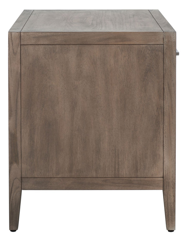 Safavieh ARIELLA Wood Nightstand with 1 Drawer - Contemporary Design for Stylish Bedroom Storage & Decor Light Brown SFV7702B