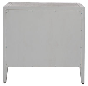 Safavieh ARIELLA Wood Nightstand with 1 Drawer - Contemporary Design for Stylish Bedroom Storage & Decor Light Grey SFV7702C