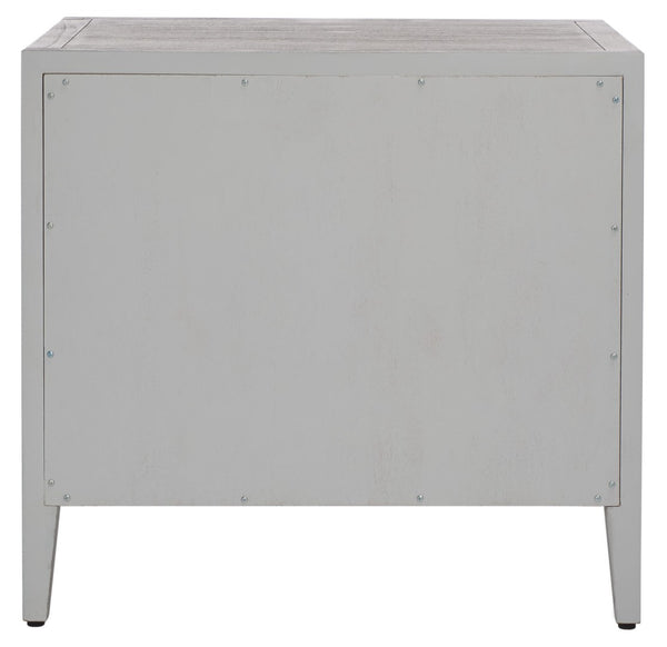 Safavieh ARIELLA Wood Nightstand with 1 Drawer - Contemporary Design for Stylish Bedroom Storage & Decor Light Grey SFV7702C