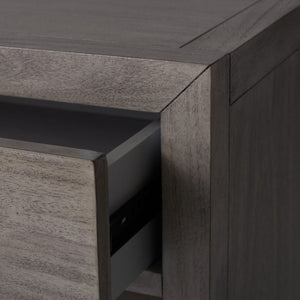 Safavieh ARIELLA Wood Nightstand with 1 Drawer - Contemporary Design for Stylish Bedroom Storage & Decor Light Grey SFV7702C