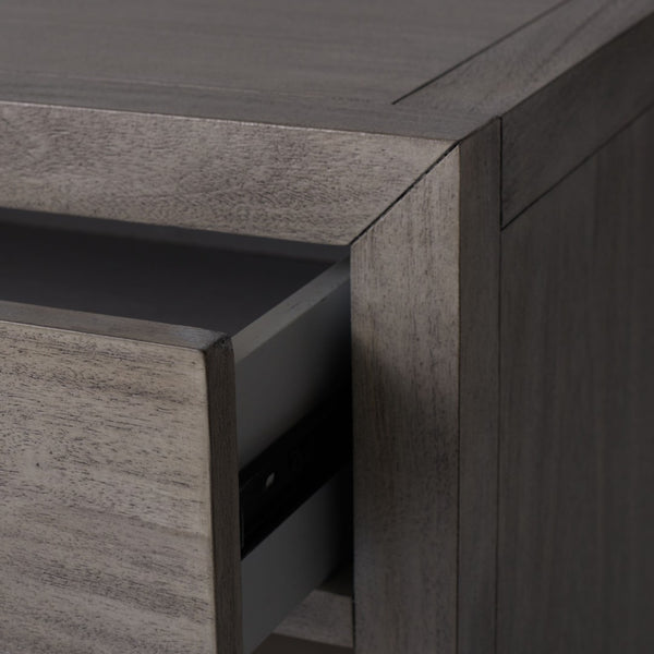 Safavieh ARIELLA Wood Nightstand with 1 Drawer - Contemporary Design for Stylish Bedroom Storage & Decor Light Grey SFV7702C