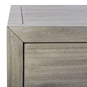Safavieh ARIELLA Wood Nightstand with 1 Drawer - Contemporary Design for Stylish Bedroom Storage & Decor Light Grey SFV7702C