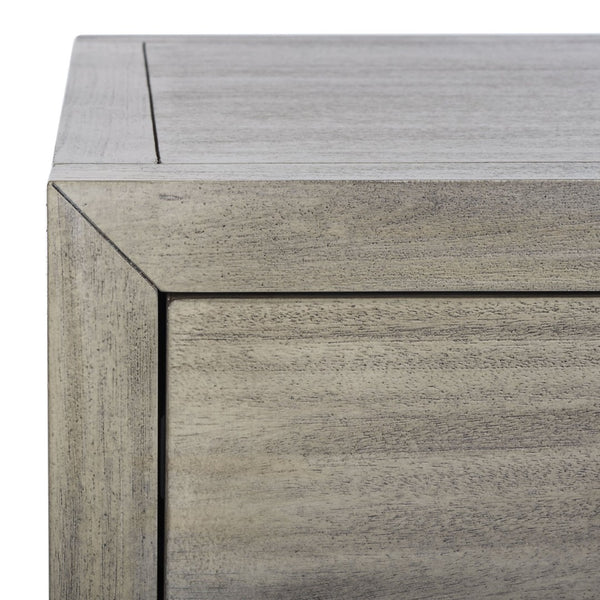 Safavieh ARIELLA Wood Nightstand with 1 Drawer - Contemporary Design for Stylish Bedroom Storage & Decor Light Grey SFV7702C