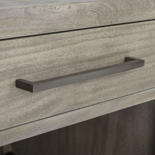 Safavieh ARIELLA Wood Nightstand with 1 Drawer - Contemporary Design for Stylish Bedroom Storage & Decor Light Grey SFV7702C
