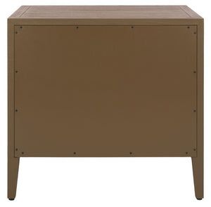Safavieh ARIELLA 3-Drawer Wood Nightstand – Modern Storage Solution with Elegant Design for Any Space Brown SFV7703A