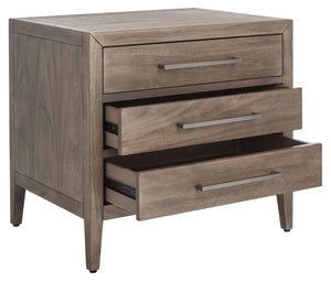 Safavieh ARIELLA 3-Drawer Wood Nightstand – Modern Storage Solution with Elegant Design for Any Space Light Brown SFV7703B
