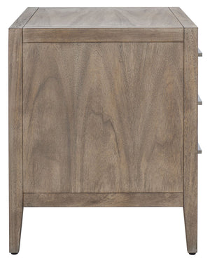 Safavieh ARIELLA 3-Drawer Wood Nightstand – Modern Storage Solution with Elegant Design for Any Space Light Brown SFV7703B