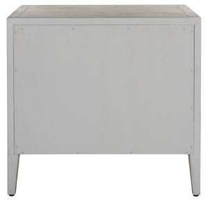 Safavieh ARIELLA 3-Drawer Wood Nightstand – Modern Storage Solution with Elegant Design for Any Space Light Grey SFV7703C