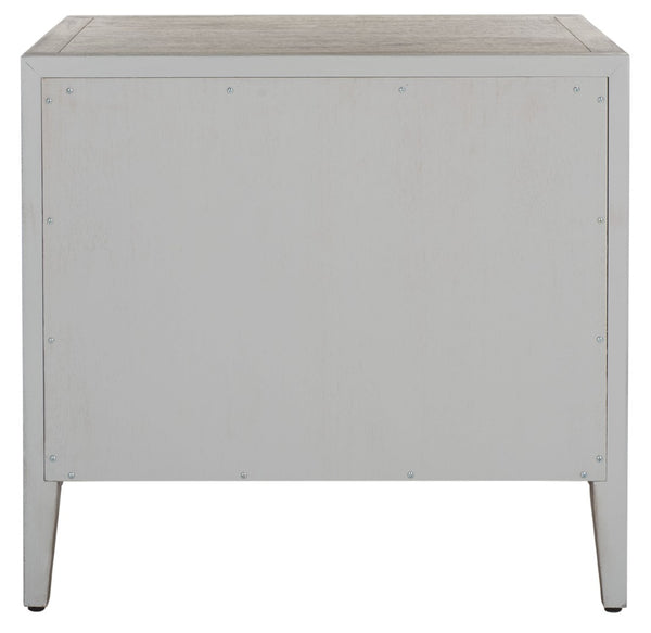 Safavieh ARIELLA 3-Drawer Wood Nightstand – Modern Storage Solution with Elegant Design for Any Space Light Grey SFV7703C