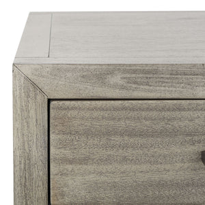 Safavieh ARIELLA 3-Drawer Wood Nightstand – Modern Storage Solution with Elegant Design for Any Space Light Grey SFV7703C