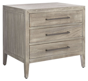 Safavieh ARIELLA 3-Drawer Wood Nightstand – Modern Storage Solution with Elegant Design for Any Space Light Grey SFV7703C
