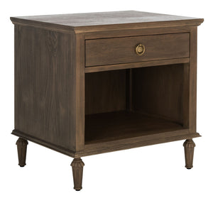 Safavieh LISABET 1 Drawer Nightstand - Stylish Wood & Metal Accent Table for Modern & Transitional Bedrooms SFV7704A
