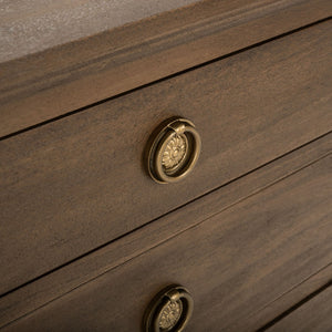 Safavieh LISABET 3-Drawer Wood Nightstand - Timeless Design with Spacious Storage for Modern Bedrooms Brown SFV7705A