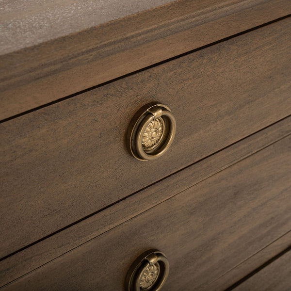Safavieh LISABET 3-Drawer Wood Nightstand - Timeless Design with Spacious Storage for Modern Bedrooms Brown SFV7705A