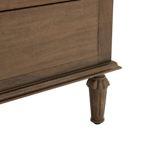 Safavieh LISABET 3-Drawer Wood Nightstand - Timeless Design with Spacious Storage for Modern Bedrooms Brown SFV7705A