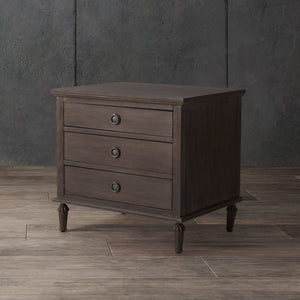Safavieh LISABET 3-Drawer Wood Nightstand - Timeless Design with Spacious Storage for Modern Bedrooms Light Brown SFV7705B