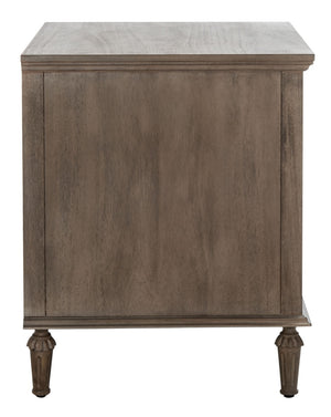 Safavieh LISABET 3-Drawer Wood Nightstand - Timeless Design with Spacious Storage for Modern Bedrooms Light Brown SFV7705B