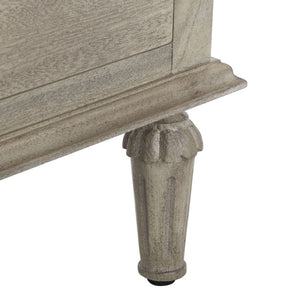 Safavieh LISABET 3-Drawer Wood Nightstand - Timeless Design with Spacious Storage for Modern Bedrooms Light Grey SFV7705C