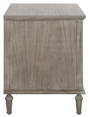 Safavieh LISABET 3-Drawer Wood Nightstand - Timeless Design with Spacious Storage for Modern Bedrooms Light Grey SFV7705C
