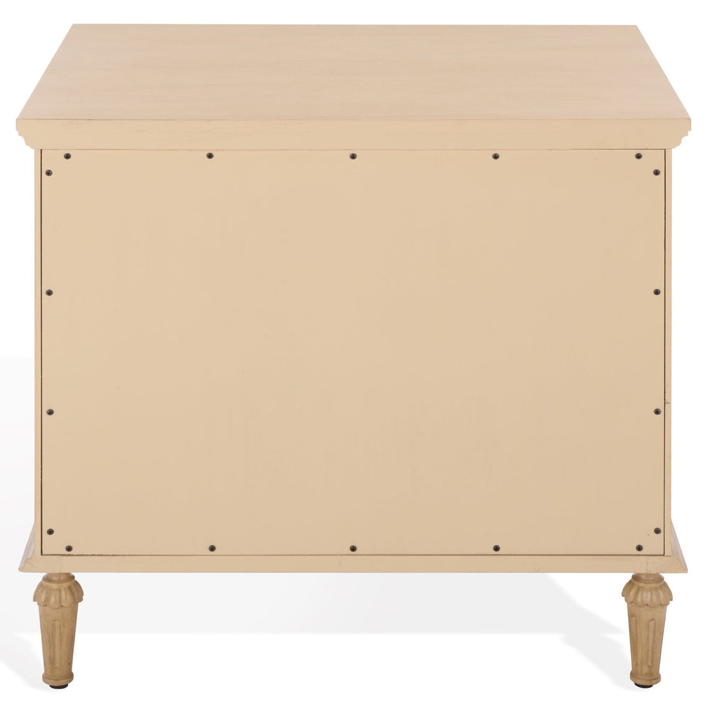 Lisabet 3-Drawer Nightstand With Mixed-Material Design, Smooth-Glide Drawers & Sturdy Bedside Storage