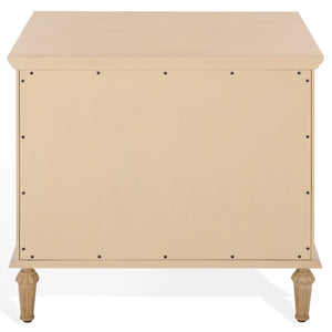 Lisabet 3-Drawer Nightstand With Mixed-Material Design, Smooth-Glide Drawers & Sturdy Bedside Storage