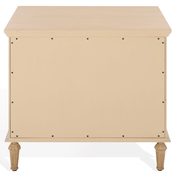 Lisabet 3-Drawer Nightstand With Mixed-Material Design, Smooth-Glide Drawers & Sturdy Bedside Storage