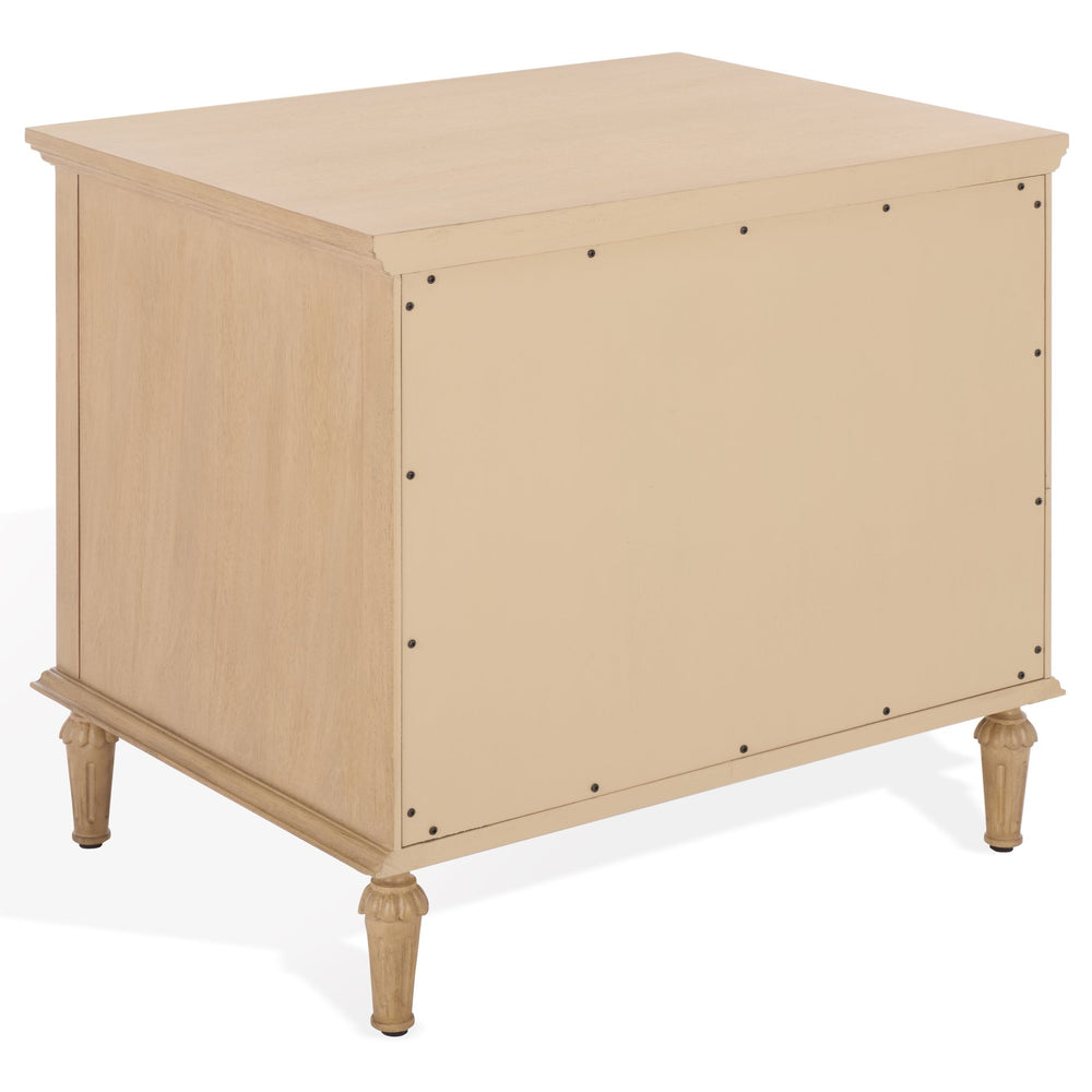 Lisabet 3-Drawer Nightstand With Mixed-Material Design, Smooth-Glide Drawers & Sturdy Bedside Storage