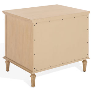 Lisabet 3-Drawer Nightstand With Mixed-Material Design, Smooth-Glide Drawers & Sturdy Bedside Storage