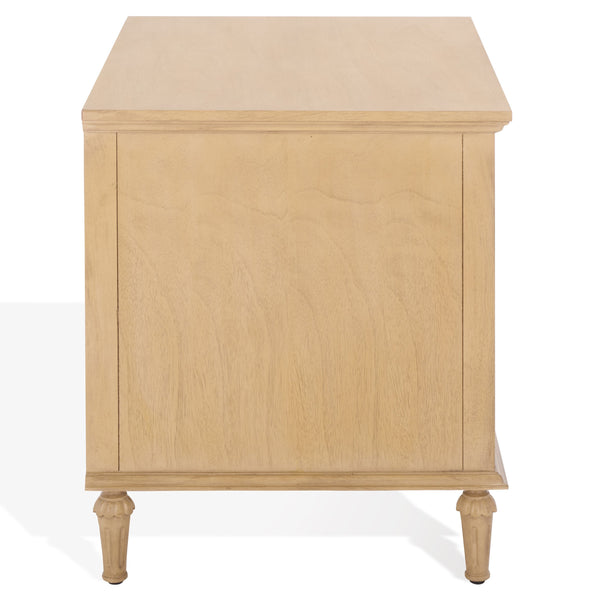 Lisabet 3-Drawer Nightstand With Mixed-Material Design, Smooth-Glide Drawers & Sturdy Bedside Storage