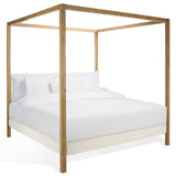 Safavieh Graciella Boucle King Canopy Bed Ivory / Natural SFV7709A-K-3BX